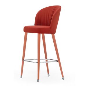 Rose 03980, Tabouret en mtal avec rembourrage pliss