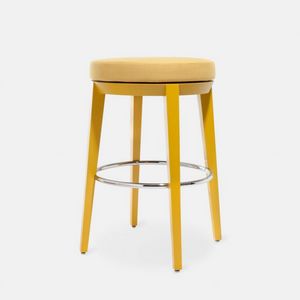 Canto tabouret sans dossier, Tabouret rond en bois avec sige pivotant