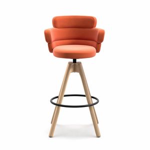 Dam ST XL 4WL, Tabouret pivotant avec pieds en bois