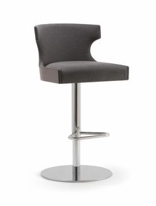 XIE BAR STOOL 053 SG F, Tabouret pivotant avec base ronde