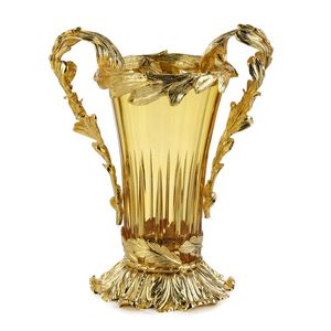 Art. MER 1375, Vase décoratif en cristal et bronze