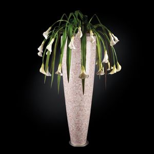 Paris mosaïque du Bisazza, Grand arrangement floral avec des fleurs artificielles