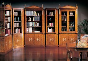 362 - 368, Classique bibliothque de luxe avec des portes en verre, diverses mesures