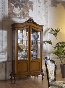 Art. 21577 Verdi, Afficher armoire avec 2 portes, en bois et en verre, pour des villas de luxe