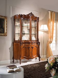 Chippendale armoire en verre 2 portes, Armoire en verre de style classique