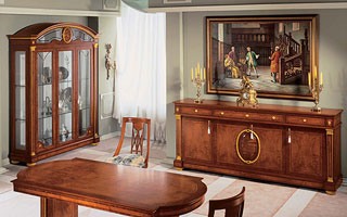 IMPERO / Display cabinet with 3 doors, Vitrine en bois de frêne artisanal