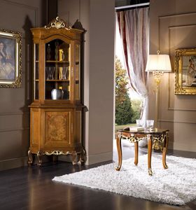 Regency vitrine d'angle, Armoire d'angle de style classique