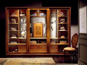 VL661 Le Cornici vitrine, Bibliothque Showcase avec des incrustations, des meubles de style classique