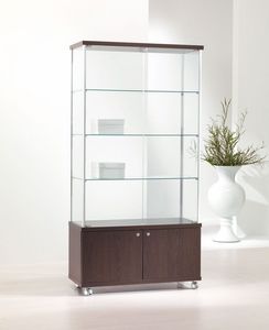 ALLdesign 93/M, tagres, 2-porte de l'armoire de base avec des roues, pour les boutiques