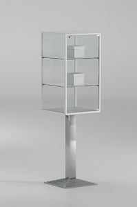 ALLdesign plus 3/PFP - 4/PFP, Vitrine avec serrure, avec trois tagres