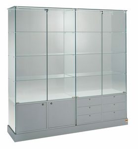 Laminato 160/CM, Grande vitrine avec portes et tiroirs