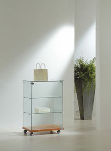 Laminato Light 6/90, Comptoir vitrine sur roulettes