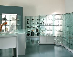 Laminato 130/CS, Vitrine moderne, personnalisable, exposant pour les commerces