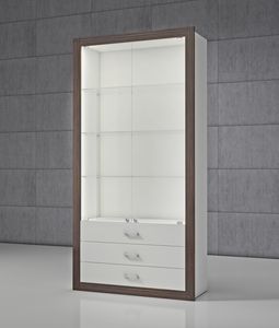 Quadratum Frame QF/SC, Vitrine modulaire avec tiroirs et portes