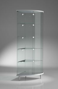 Top Line 3 203/AN, Vitrine d'angle, avec tablettes rglables